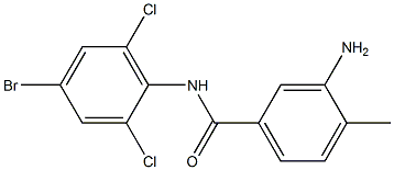 3-amino-N-(4-bromo-2,6-dichlorophenyl)-4-methylbenzamide Struktur