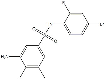 3-amino-N-(4-bromo-2-fluorophenyl)-4,5-dimethylbenzene-1-sulfonamide Structure