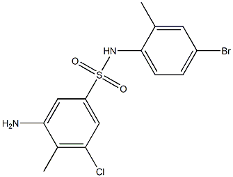 3-amino-N-(4-bromo-2-methylphenyl)-5-chloro-4-methylbenzene-1-sulfonamide Struktur