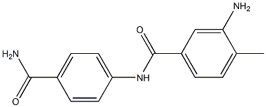 3-amino-N-(4-carbamoylphenyl)-4-methylbenzamide 结构式