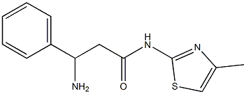 3-amino-N-(4-methyl-1,3-thiazol-2-yl)-3-phenylpropanamide