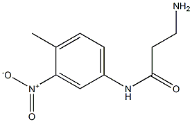 3-amino-N-(4-methyl-3-nitrophenyl)propanamide 化学構造式