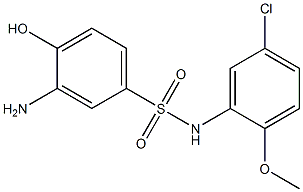 3-amino-N-(5-chloro-2-methoxyphenyl)-4-hydroxybenzene-1-sulfonamide,,结构式