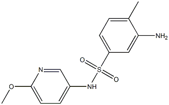 3-amino-N-(6-methoxypyridin-3-yl)-4-methylbenzene-1-sulfonamide Struktur