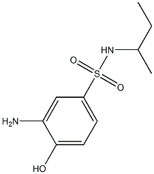 3-amino-N-(butan-2-yl)-4-hydroxybenzene-1-sulfonamide 结构式