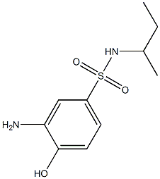 3-amino-N-(butan-2-yl)-4-hydroxybenzene-1-sulfonamide 化学構造式