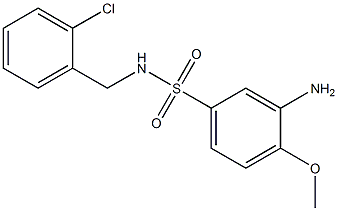 3-amino-N-[(2-chlorophenyl)methyl]-4-methoxybenzene-1-sulfonamide 结构式