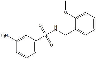 3-amino-N-[(2-methoxyphenyl)methyl]benzene-1-sulfonamide 结构式