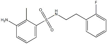 3-amino-N-[2-(2-fluorophenyl)ethyl]-2-methylbenzene-1-sulfonamide Structure