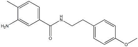 3-amino-N-[2-(4-methoxyphenyl)ethyl]-4-methylbenzamide,,结构式