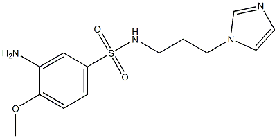 3-amino-N-[3-(1H-imidazol-1-yl)propyl]-4-methoxybenzene-1-sulfonamide Struktur