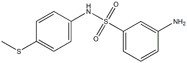 3-amino-N-[4-(methylsulfanyl)phenyl]benzene-1-sulfonamide 结构式