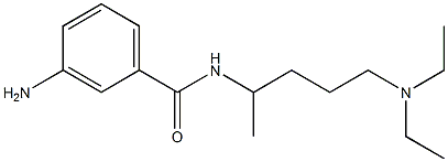 3-amino-N-[5-(diethylamino)pentan-2-yl]benzamide,,结构式