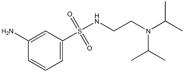 3-amino-N-{2-[bis(propan-2-yl)amino]ethyl}benzene-1-sulfonamide 结构式