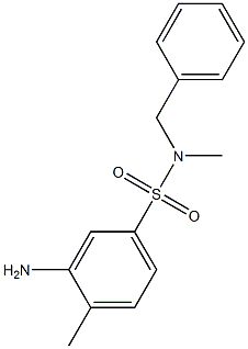 3-amino-N-benzyl-N,4-dimethylbenzene-1-sulfonamide Struktur