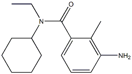 3-amino-N-cyclohexyl-N-ethyl-2-methylbenzamide Struktur