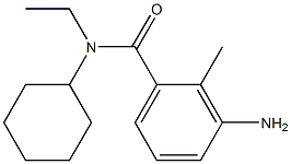 3-amino-N-cyclohexyl-N-ethyl-2-methylbenzamide 化学構造式