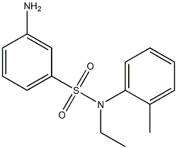 3-amino-N-ethyl-N-(2-methylphenyl)benzene-1-sulfonamide,,结构式