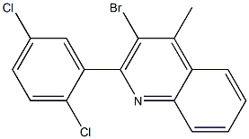 3-bromo-2-(2,5-dichlorophenyl)-4-methylquinoline,,结构式