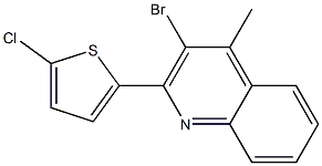 3-bromo-2-(5-chlorothiophen-2-yl)-4-methylquinoline Structure