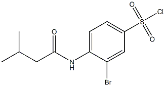 3-bromo-4-(3-methylbutanamido)benzene-1-sulfonyl chloride,,结构式