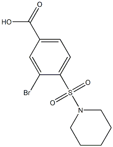 3-bromo-4-(piperidine-1-sulfonyl)benzoic acid|