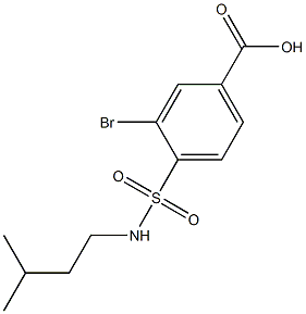 3-bromo-4-[(3-methylbutyl)sulfamoyl]benzoic acid