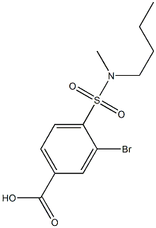 3-bromo-4-[butyl(methyl)sulfamoyl]benzoic acid Structure