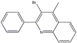 3-bromo-4-methyl-2-phenylquinoline 化学構造式