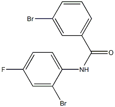 3-bromo-N-(2-bromo-4-fluorophenyl)benzamide,,结构式