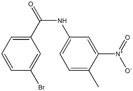 3-bromo-N-(4-methyl-3-nitrophenyl)benzamide 化学構造式