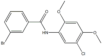 3-bromo-N-(5-chloro-2,4-dimethoxyphenyl)benzamide Structure