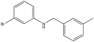 3-bromo-N-[(3-methylphenyl)methyl]aniline 化学構造式