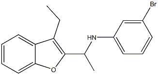 3-bromo-N-[1-(3-ethyl-1-benzofuran-2-yl)ethyl]aniline Structure