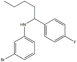 3-bromo-N-[1-(4-fluorophenyl)pentyl]aniline Structure