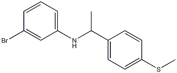 3-bromo-N-{1-[4-(methylsulfanyl)phenyl]ethyl}aniline Struktur