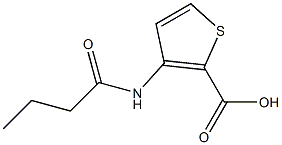 3-butanamidothiophene-2-carboxylic acid 化学構造式