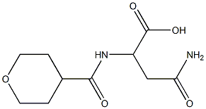 3-carbamoyl-2-(oxan-4-ylformamido)propanoic acid Struktur
