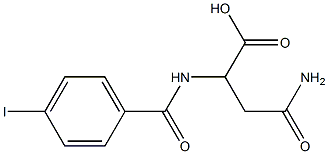 3-carbamoyl-2-[(4-iodophenyl)formamido]propanoic acid 结构式