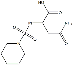 3-carbamoyl-2-[(piperidine-1-sulfonyl)amino]propanoic acid Structure