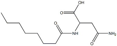 3-carbamoyl-2-octanamidopropanoic acid 结构式