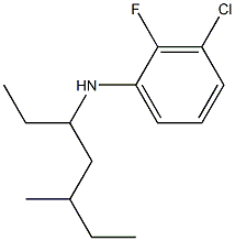 3-chloro-2-fluoro-N-(5-methylheptan-3-yl)aniline Structure