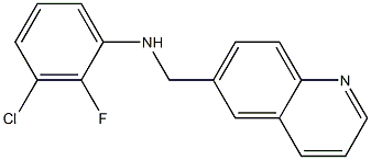 3-chloro-2-fluoro-N-(quinolin-6-ylmethyl)aniline Structure