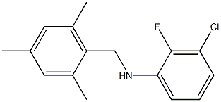 3-chloro-2-fluoro-N-[(2,4,6-trimethylphenyl)methyl]aniline Struktur