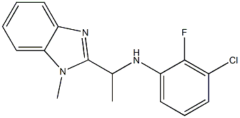 3-chloro-2-fluoro-N-[1-(1-methyl-1H-1,3-benzodiazol-2-yl)ethyl]aniline 结构式