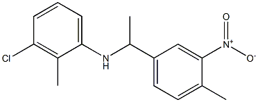 3-chloro-2-methyl-N-[1-(4-methyl-3-nitrophenyl)ethyl]aniline Structure
