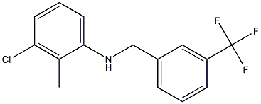 3-chloro-2-methyl-N-{[3-(trifluoromethyl)phenyl]methyl}aniline,,结构式