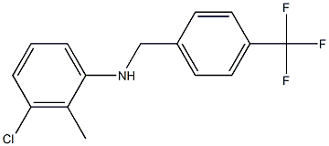 3-chloro-2-methyl-N-{[4-(trifluoromethyl)phenyl]methyl}aniline Struktur