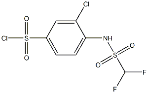 3-chloro-4-(difluoromethanesulfonamido)benzene-1-sulfonyl chloride,,结构式