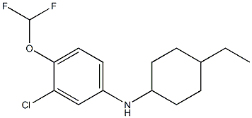 3-chloro-4-(difluoromethoxy)-N-(4-ethylcyclohexyl)aniline,,结构式